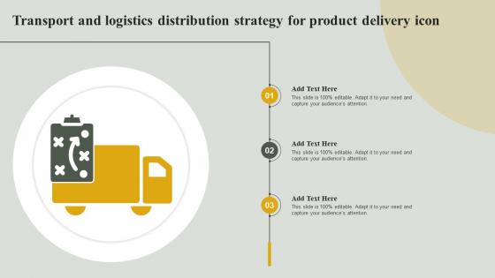 Transport And Logistics Distribution Strategy For Product Delivery Icon