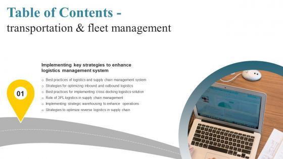 Transportation And Fleet Management Table Of Contents