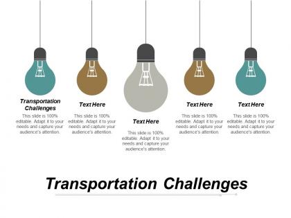 Transportation challenges ppt powerpoint presentation inspiration templates cpb