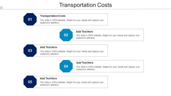 Transportation Costs Ppt Powerpoint Presentation Gallery Clipart Cpb