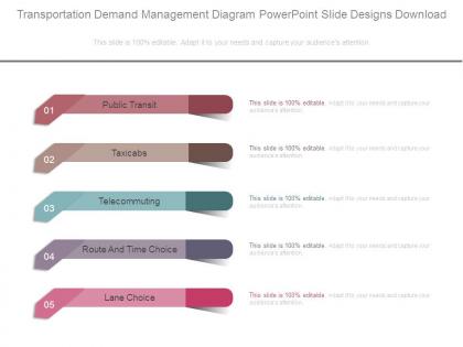 Transportation demand management diagram powerpoint slide designs download