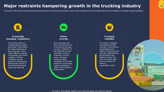 Transportation Industry Business Major Restraints Hampering Growth In The Trucking BP SS