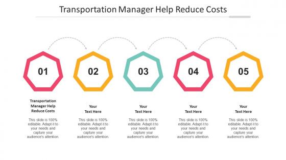Transportation manager help reduce costs ppt powerpoint presentation professional slide cpb