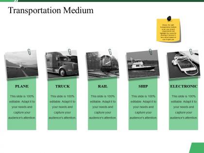 Transportation medium ppt summary images