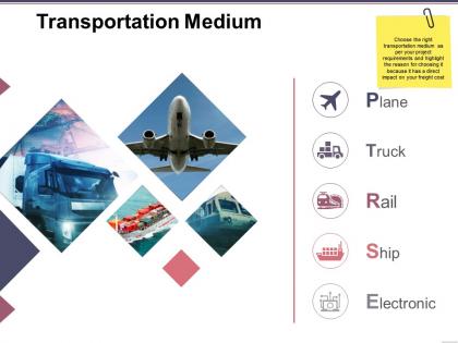 Transportation medium sample of ppt presentation