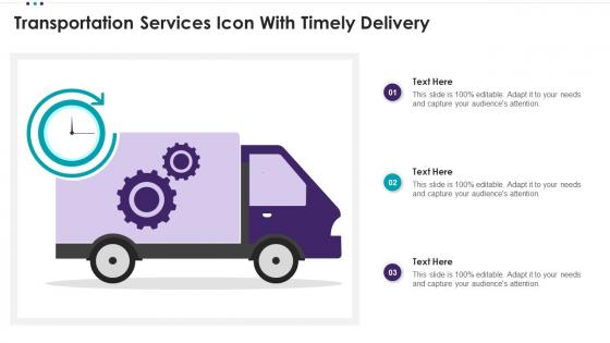 Transportation Services Icon With Timely Delivery