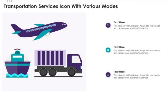 Transportation Services Icon With Various Modes