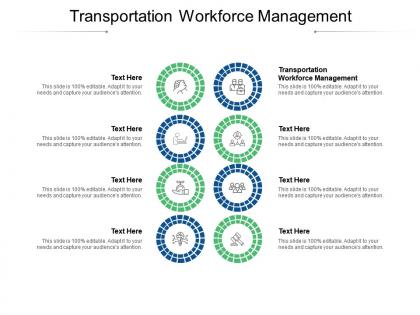 Transportation workforce management ppt powerpoint presentation show design ideas cpb