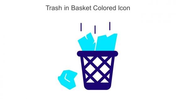 Trash In Basket Colored Icon In Powerpoint Pptx Png And Editable Eps Format