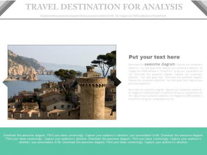 Travel destination for tour analysis flat powerpoint design