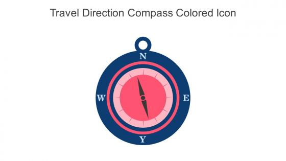 Travel Direction Compass Colored Icon In Powerpoint Pptx Png And Editable Eps Format