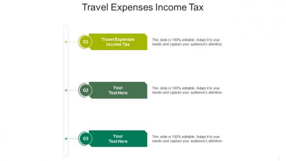 Travel expenses income tax ppt powerpoint presentation shapes cpb