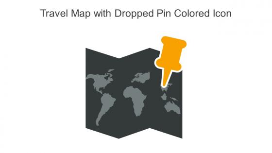 Travel Map With Dropped Pin Colored Icon In Powerpoint Pptx Png And Editable Eps Format