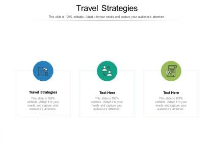 Travel strategies ppt powerpoint presentation file layout ideas cpb