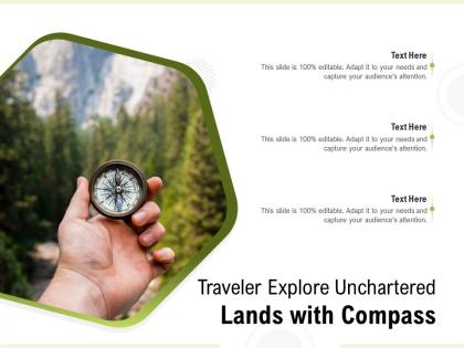 Traveler explore unchartered lands with compass