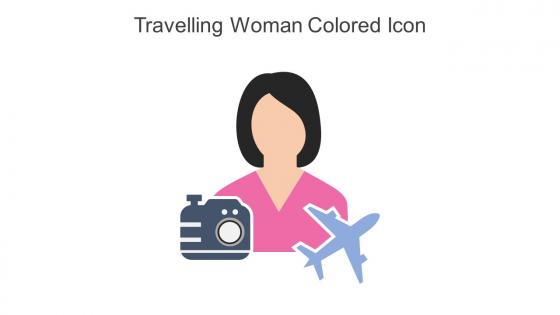 Travelling Woman Colored Icon In Powerpoint Pptx Png And Editable Eps Format