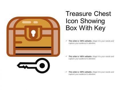 Treasure chest icon showing box with key