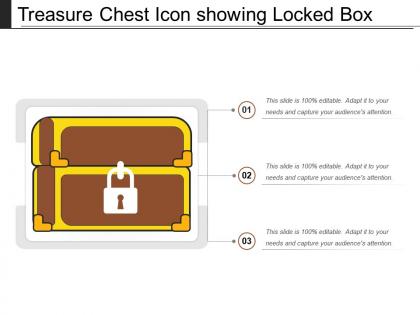 Treasure chest icon showing locked box