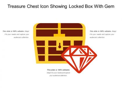 Treasure chest icon showing locked box with gem
