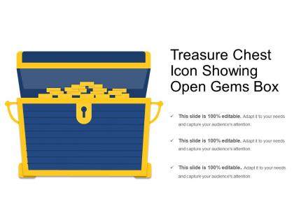 Treasure chest icon showing open gems box