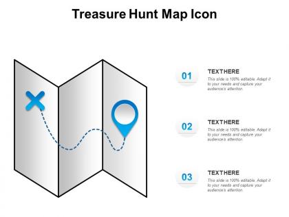 Treasure hunt map icon