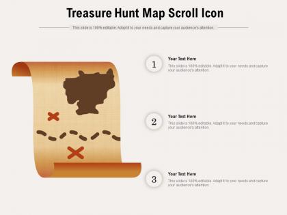 Treasure hunt map scroll icon