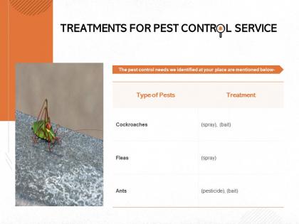 Treatments for pest control service ppt powerpoint presentation icon file formats