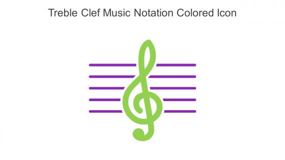 Treble Clef Music Notation Colored Icon In Powerpoint Pptx Png And Editable Eps Format