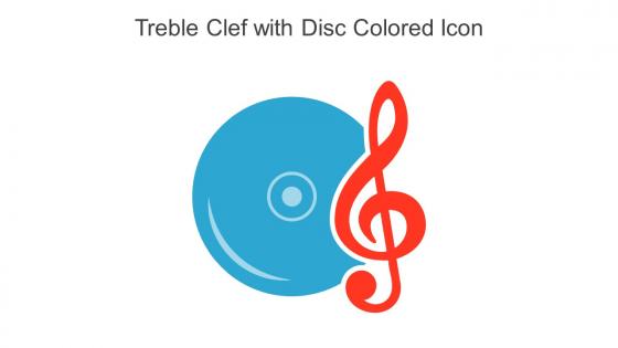 Treble Clef With Disc Colored Icon In Powerpoint Pptx Png And Editable Eps Format