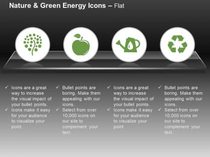 Tree apple recycle symbol water ppt icons graphics