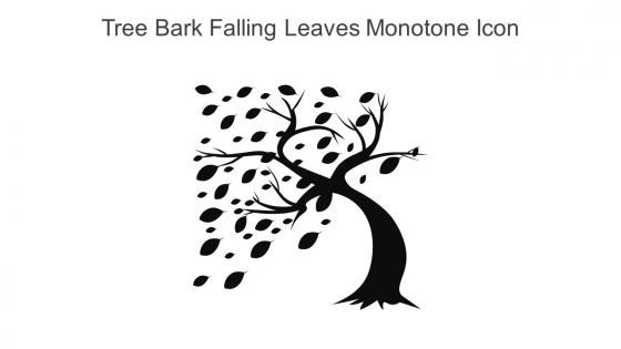 Tree Bark Falling Leaves Monotone Icon In Powerpoint Pptx Png And Editable Eps Format