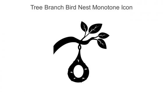 Tree Branch Bird Nest Monotone Icon In Powerpoint Pptx Png And Editable Eps Format