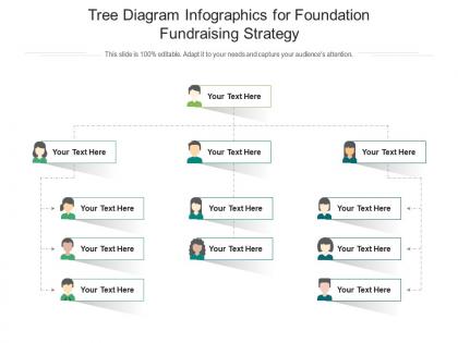 Tree diagram for foundation fundraising strategy infographic template