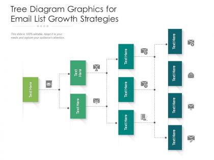 Tree diagram graphics for email list growth strategies infographic template