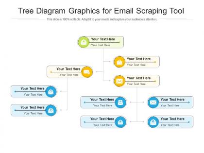 Tree diagram graphics for email scraping tool infographic template
