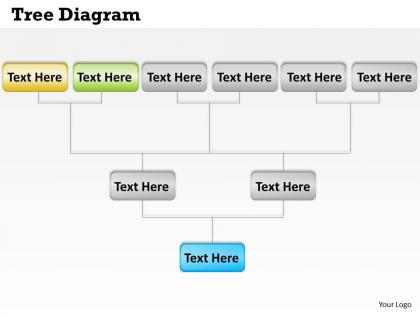 Tree diagram powerpoint template slide