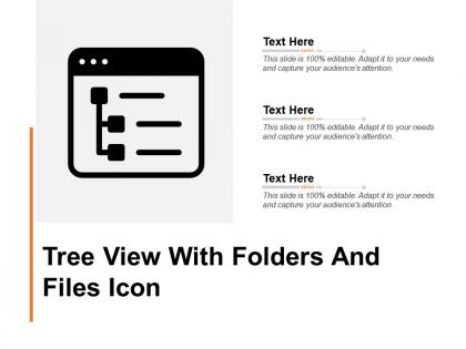 Tree view with folders and files icon
