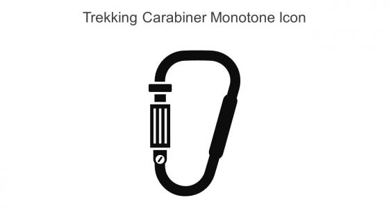 Trekking Carabiner Monotone Icon In Powerpoint Pptx Png And Editable Eps Format