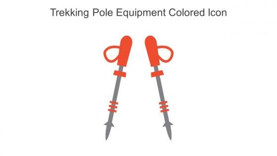 Trekking Pole Equipment Colored Icon In Powerpoint Pptx Png And Editable Eps Format