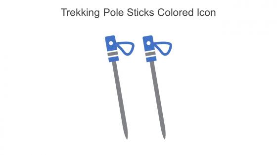 Trekking Pole Sticks Colored Icon In Powerpoint Pptx Png And Editable Eps Format