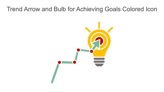 Trend Arrow And Bulb For Achieving Goals Colored Icon In Powerpoint Pptx Png And Editable Eps Format