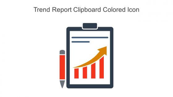 Trend Report Clipboard Colored Icon In Powerpoint Pptx Png And Editable Eps Format