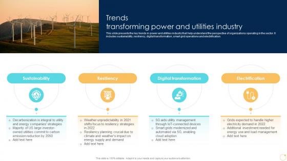 Trends Transforming Power And Utilities Industry Enabling Growth Centric DT SS