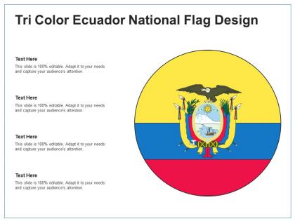 Tri color ecuador national flag design
