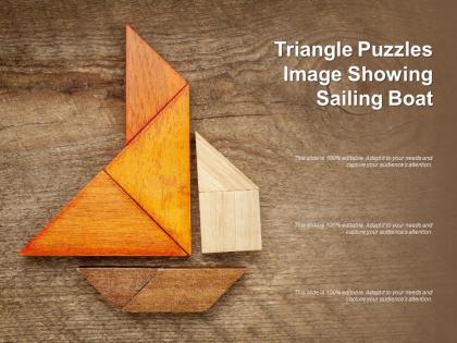 Triangle puzzles image showing sailing boat