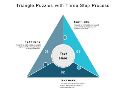 Triangle puzzles with three step process