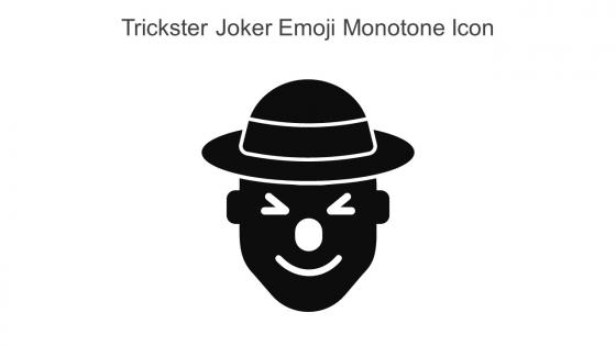 Trickster Joker Emoji Monotone Icon In Powerpoint Pptx Png And Editable Eps Format