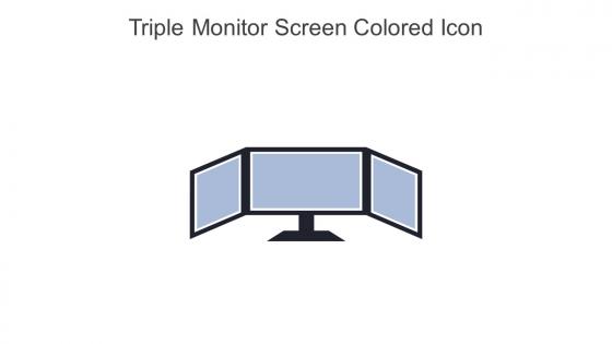 Triple Monitor Screen Colored Icon In Powerpoint Pptx Png And Editable Eps Format
