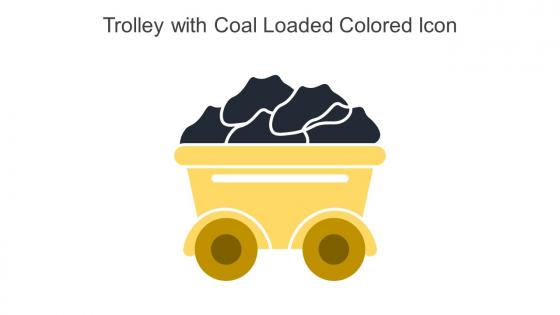 Trolley With Coal Loaded Colored Icon In Powerpoint Pptx Png And Editable Eps Format