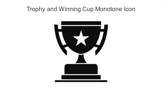 Trophy And Winning Cup Monotone Icon In Powerpoint Pptx Png And Editable Eps Format